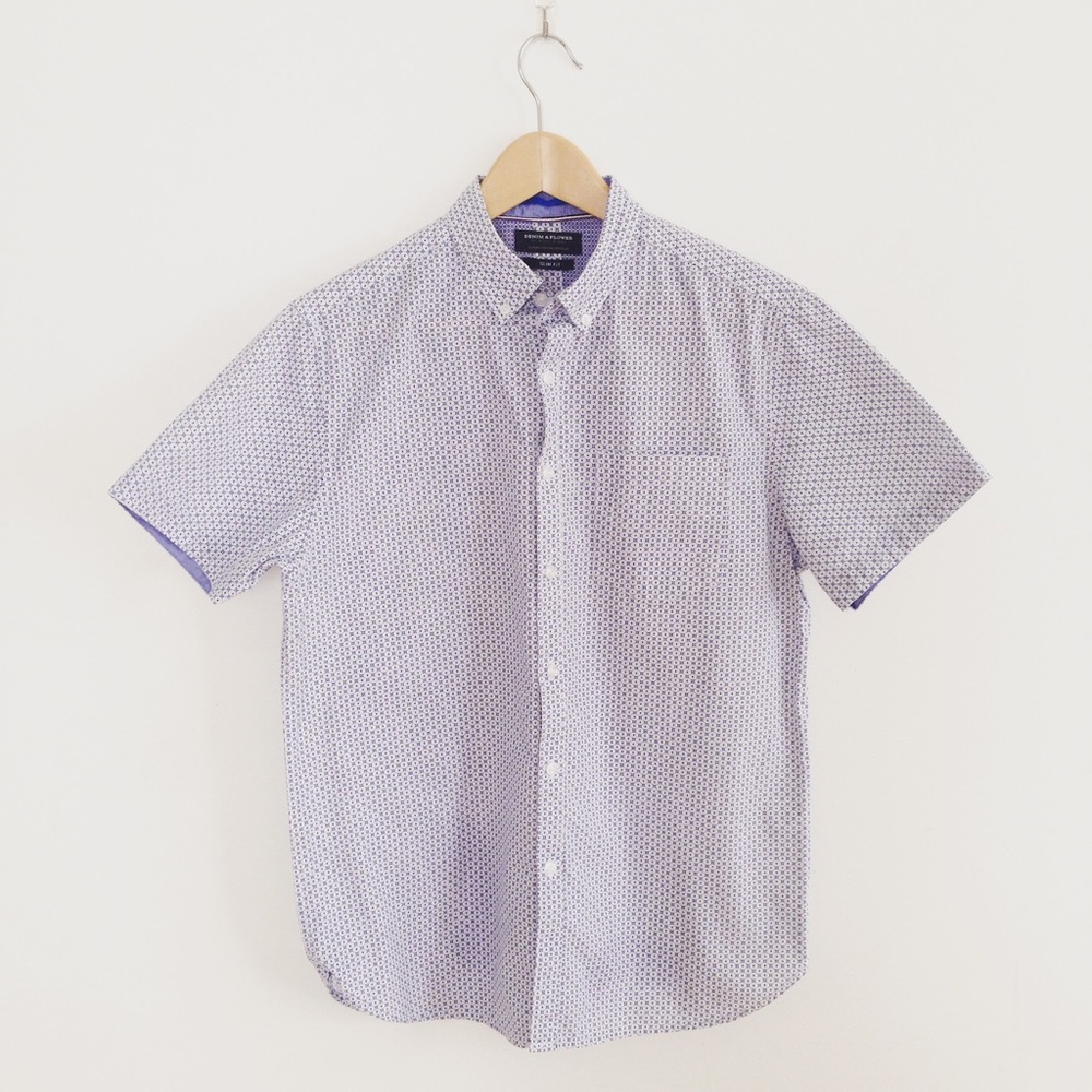 Denim & Flower Casual Short Sleeved Shirt